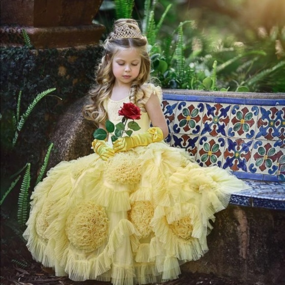 Dollcake Fairy Tale Yellow "Beauty" Frock 8 - Picture 3 of 6